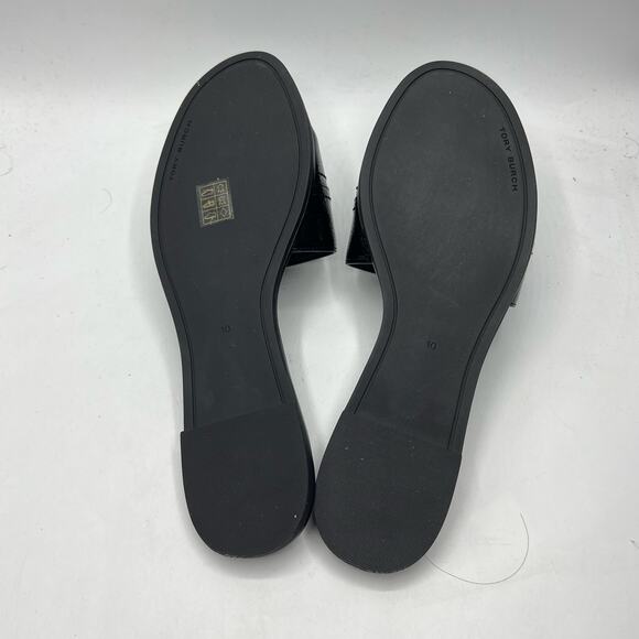 Tory Burch Everly Slide Sandals Perfect Black/Crystal Size 10 NEW - Picture 7 of 8